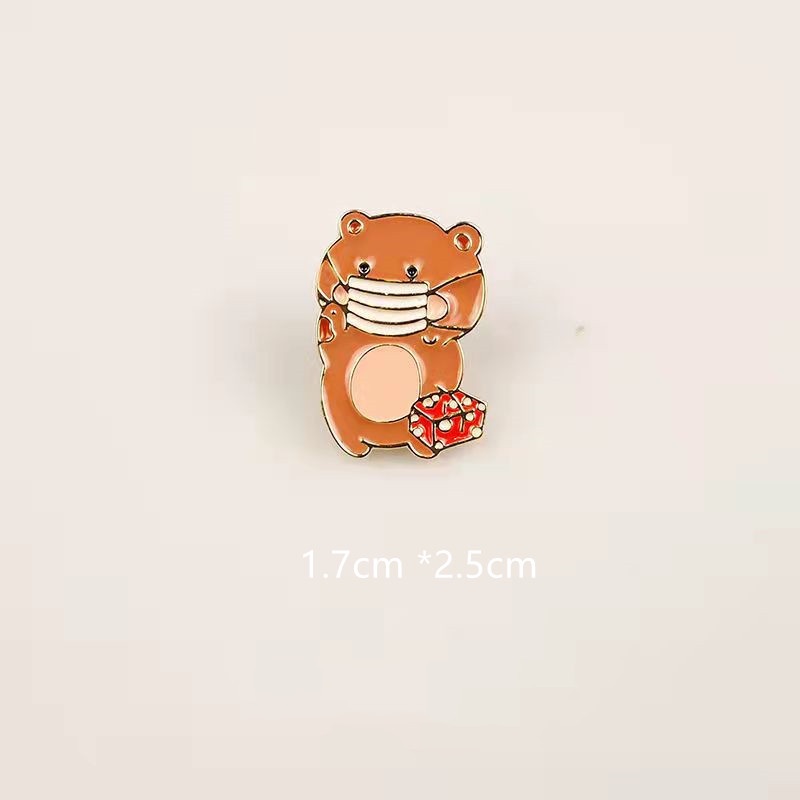 Ghim Cài Áo Hình Mèo Đeo Mặt Nạ Dễ Thương Phong Cách Nhật Bản