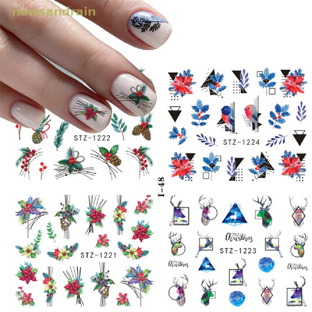 Nhãn Dán Trang Trí Móng Họa Tiết Giáng Sinh Độc Đáo
