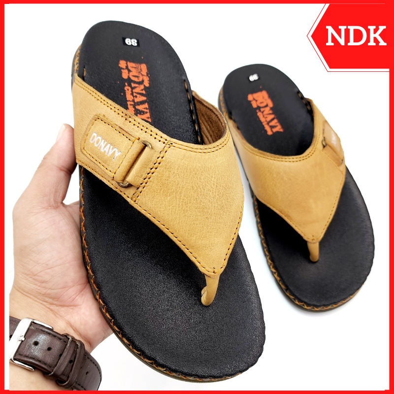 Dép xỏ ngón nam da bò thật 100% ndk kiểu khóa cách điệu_đế đoctor cao cấp may quai chắc chắn n.kkdo