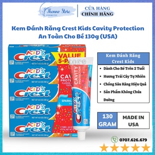 Kem Đánh Răng Crest Kids Cavity Protection An Toàn Cho Bé 130g USA