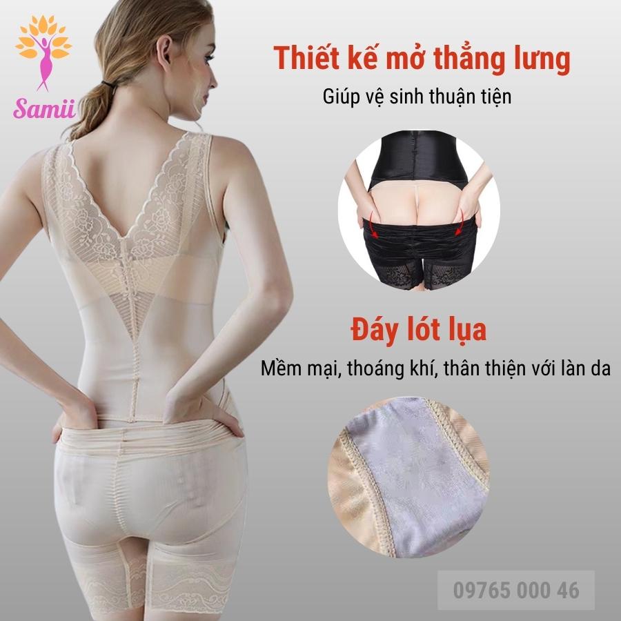 Áo gen toàn thân định hình eo giảm mỡ bụng sau sinh xuất Nhật
