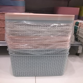 Combo 6 rổ nhựa có nắp đậy việt nhật 3387