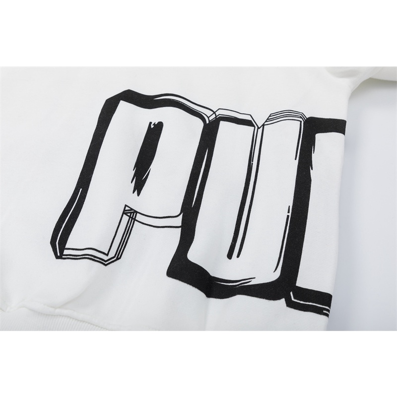 Pu &amp; A Áo Hoodie Lông Nhung In logo Biểu Tượng graffiti Thời Trang Đường Phố Cao Cấp Bắt Mắt