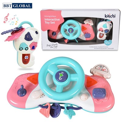 Đồ chơi vô lăng có đèn và nhạc cho bé BBT Global 999-120B