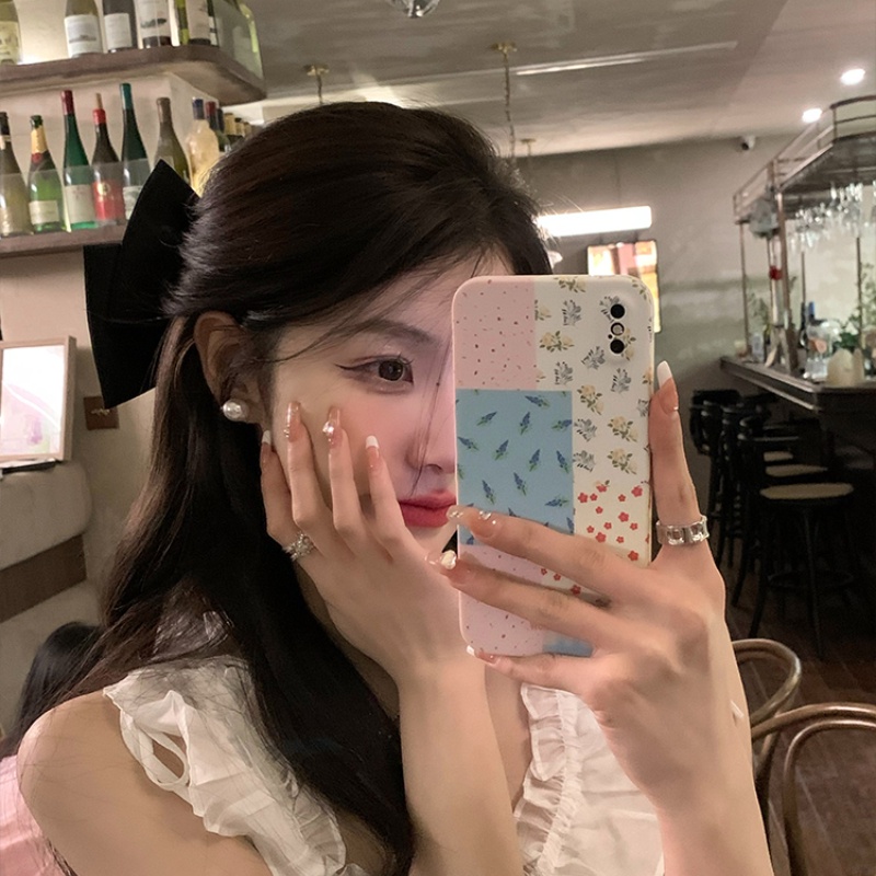 Kẹp Tóc Hình Nơ Màu Đen Sáng Bóng Thanh Lịch Cho Nữ