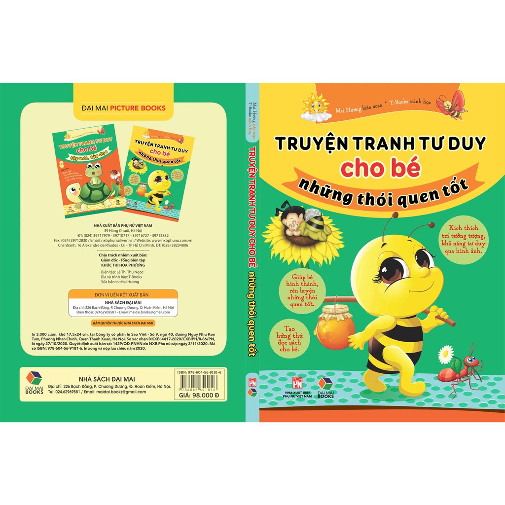 Sách Truyện tranh tư duy cho bé- Những thói quen tốt kích thích trí tưởng tượng, khả năng tư duy qua hình ảnh