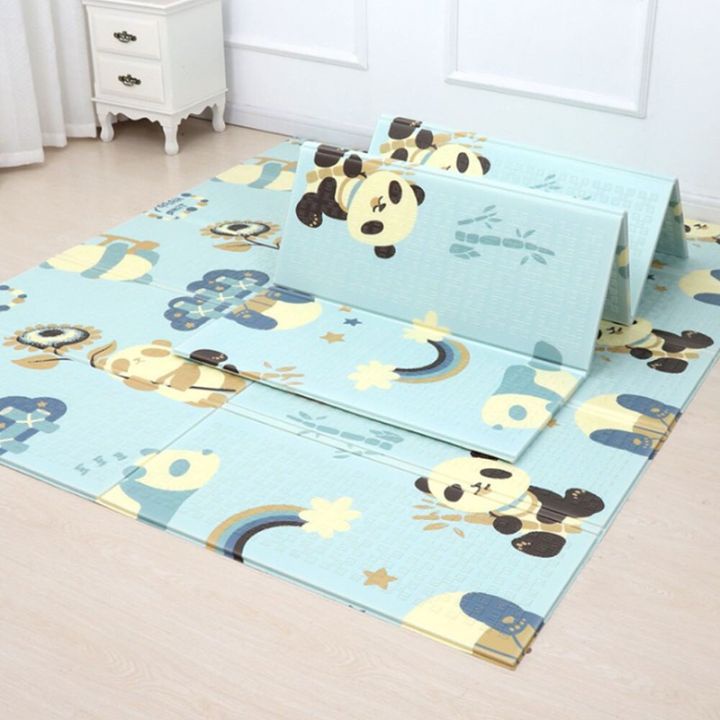 Thảm xốp cho bé gấp gọn, trải sàn XPE Guty Kids, kích thước 1m8x2m dày 8mm, họa tiết hai mặt, chống thấm mốc, trơn trượt
