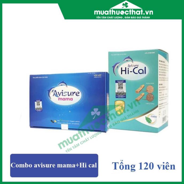 Combo Avisure Mama và Avisure Hi-cal - Bổ sung DHA, EPA, Canxi, Vitamin và khoáng chất cần thiết cho phụ nữ mang thai