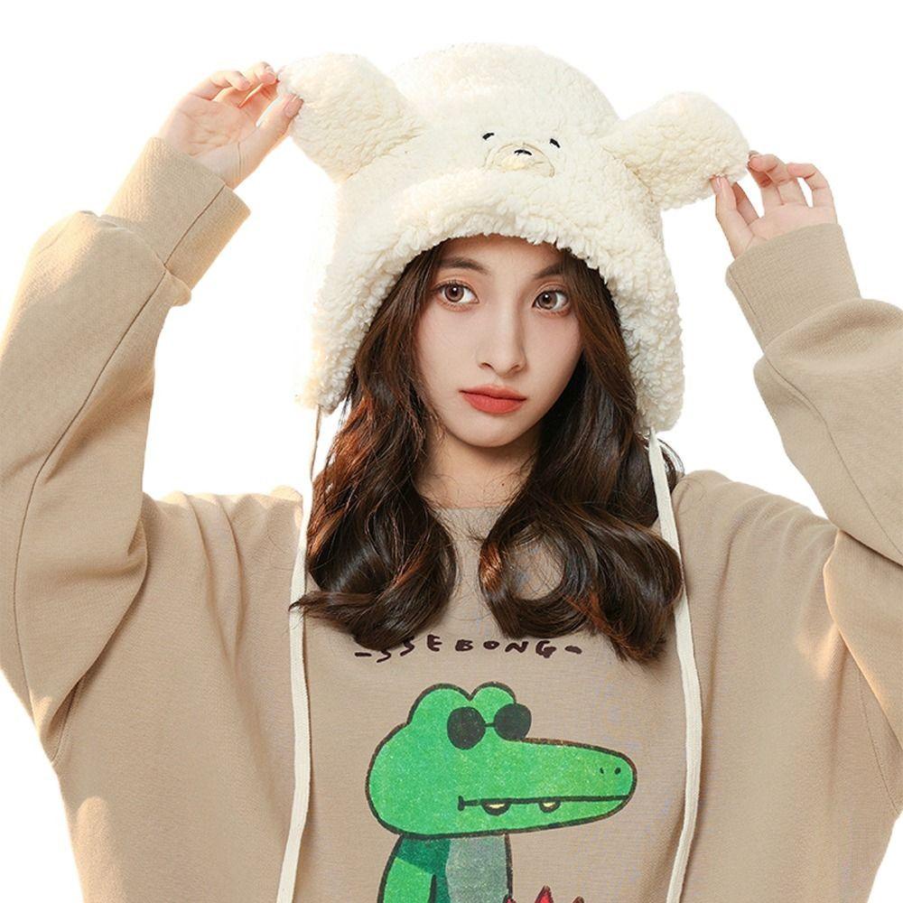 Mũ Phi Công Che Tai Phủ Lông Thời Trang Mùa Đông Cho Nữ