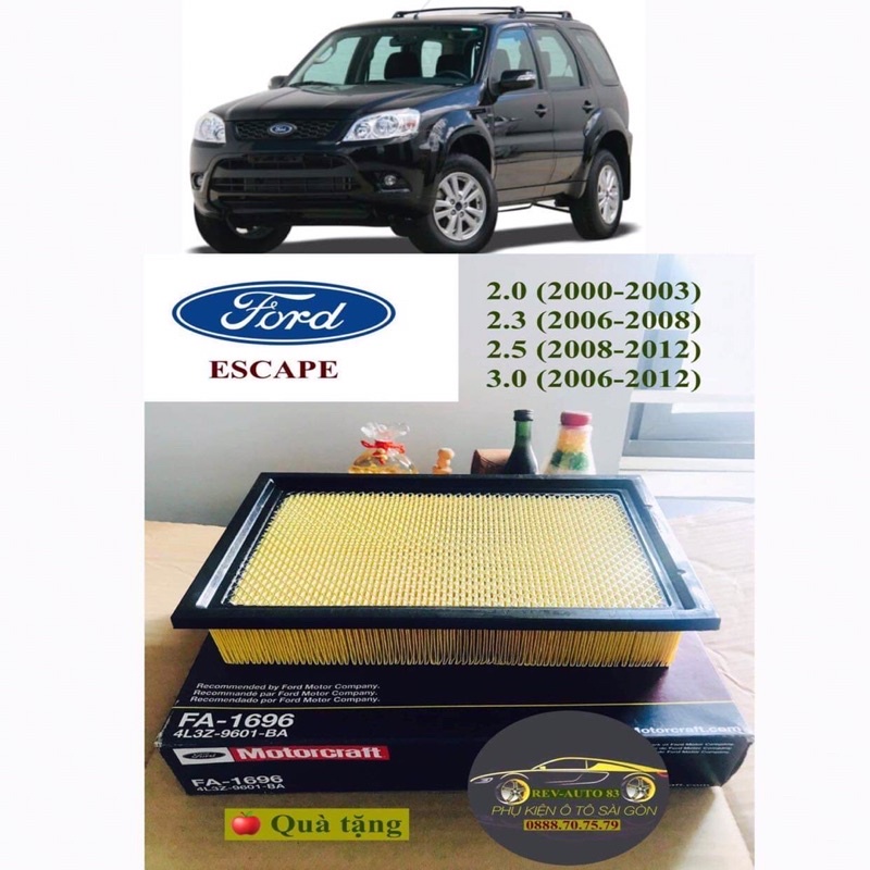 Lọc gió động cơ Ford Escape 2.0,2.3,2.5,3.0 đời 2000-2012(Quà tặng)