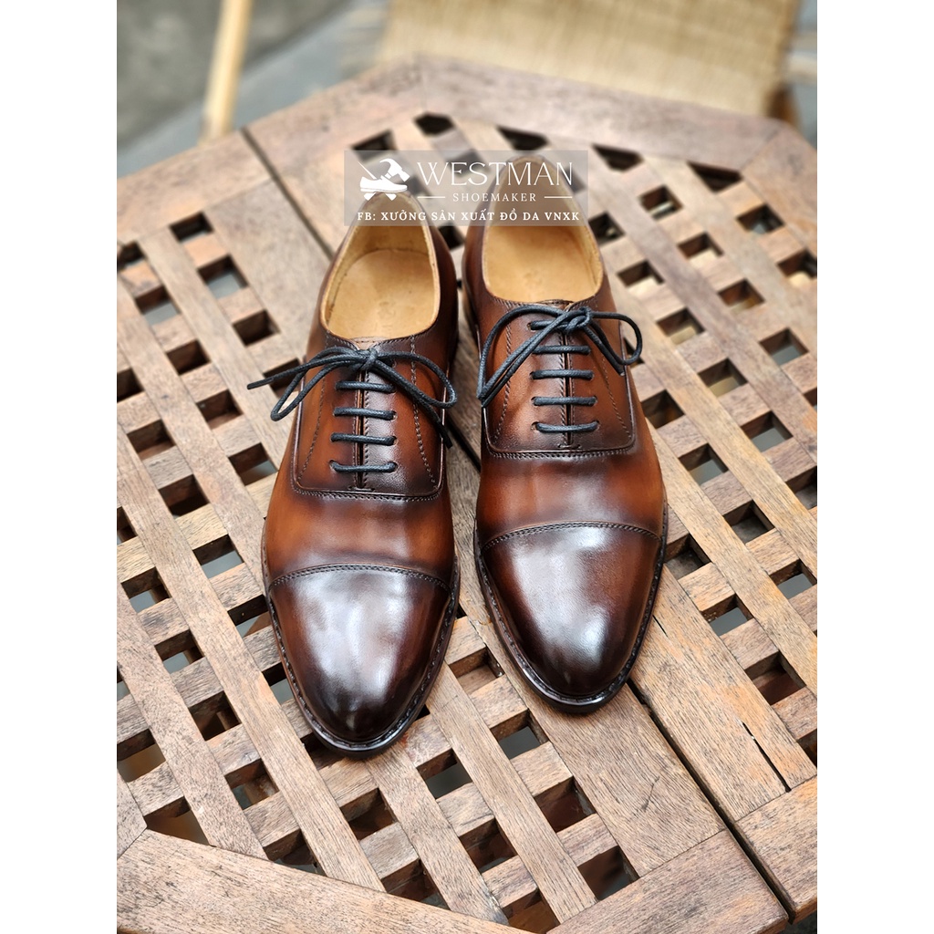 Giày Nam Oxford Captoe Da Thật WESTMAN W0001HM Cao Cấp