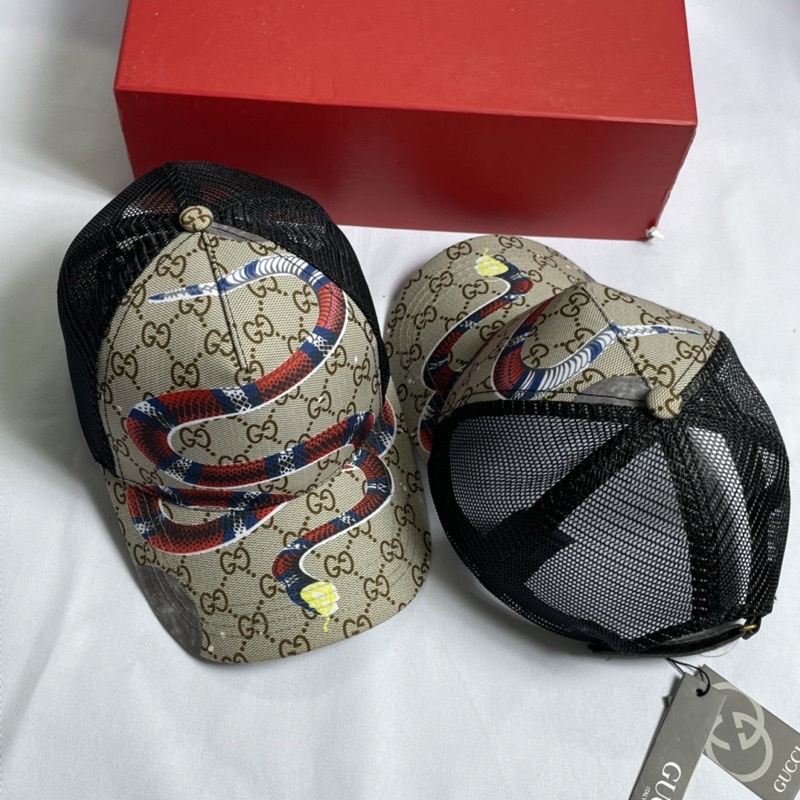 Mũ lưỡi trai,nón kết phối lưới GG In 3D hình Rắn