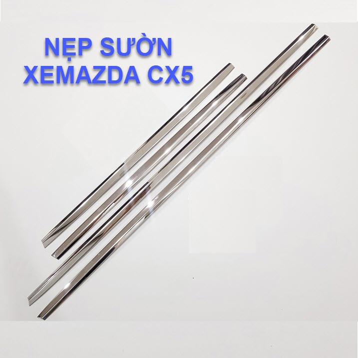 Nẹp sườn xe Mazda CX5 2018-2023 bản nhỏ inox