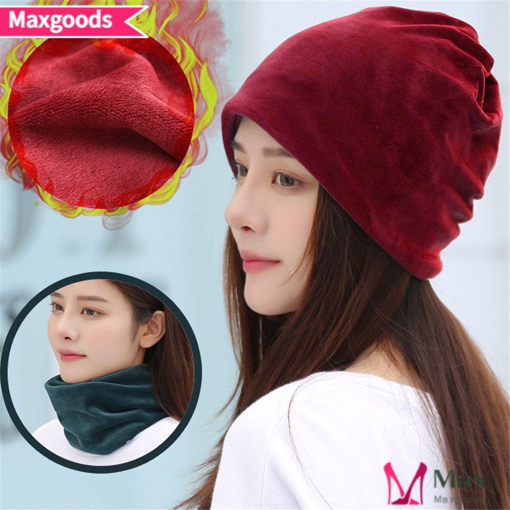 Mũ Trùm Đầu Kiêm Khăn Choàng Cổ Bằng Vải Nhung Giữ Ấm Phong Cách Hip Hop