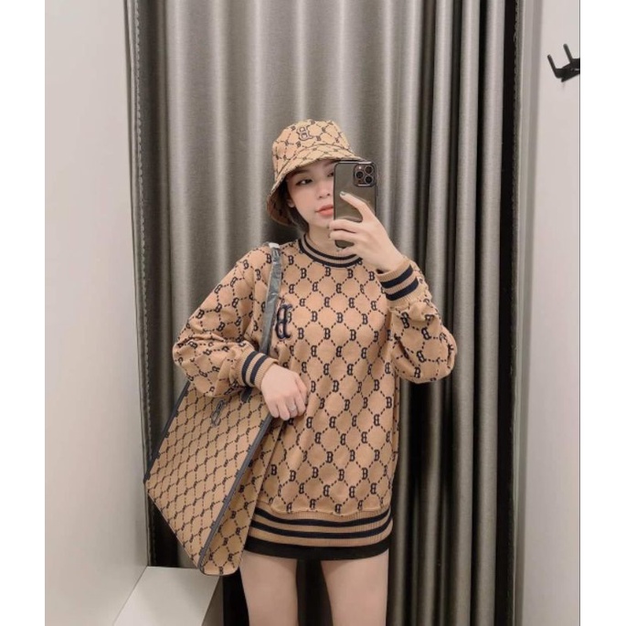 Áo sweater đôi nam nữ áo MIb dài tay  hàng cao cấp 2022  nỉ da cá đanh mịn hàng full tag