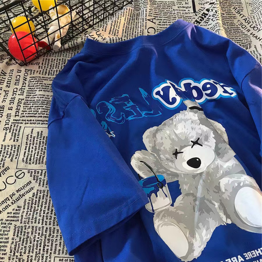 NRVP Áo Thun Unisex Mùa Hè Dáng Suông Tay Cộc Phong Cách Hàn Quốc Cho Nam Nữ