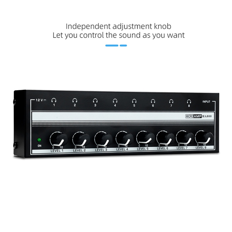 Ultra Thiết Bị Khuếch Đại Âm Thanh Mini 4 / 8 Kênh Chuyên Dụng Cho Tai Nghe