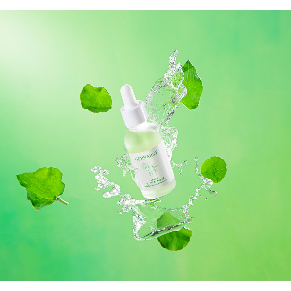 Serum rau má diếp cá Herbario 30ml giúp giảm và ngăn ngừa mụn, làm dịu da và mờ thâm - Thuần Chay Vegan Garden
