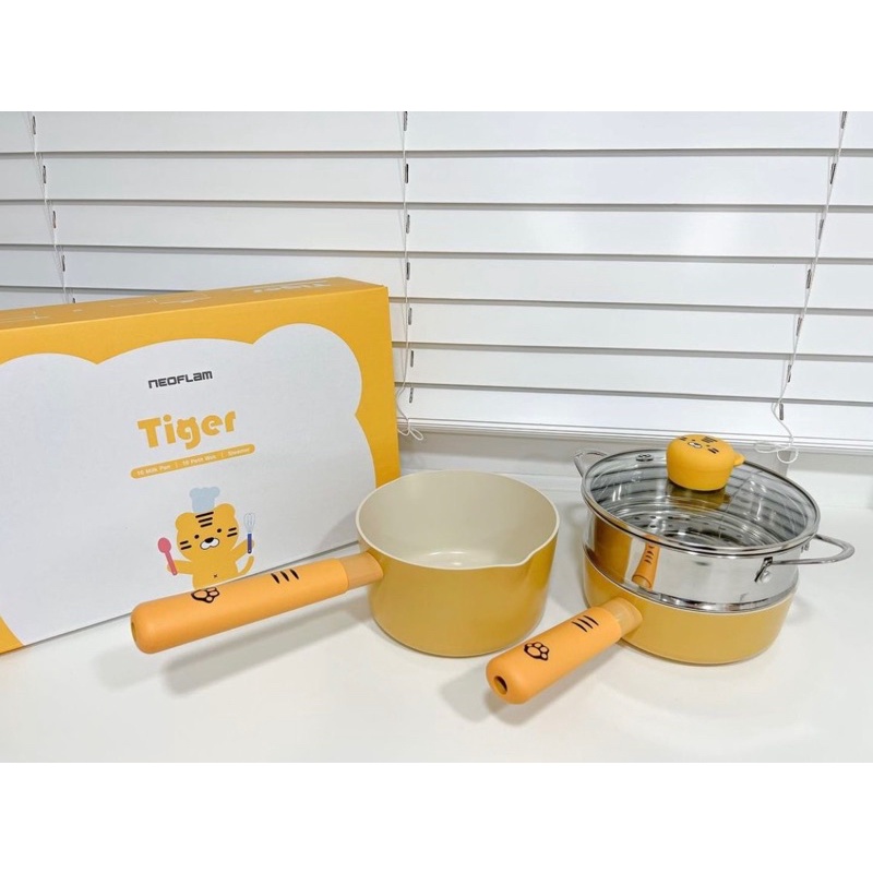 Bộ nồi nấu / hấp chống dính cao cấp ăn dặm cho bé NEOFLAM CHÍNH HÃNG