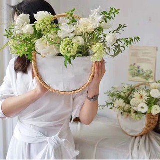 Mới Giỏ Đan Mây Tre Thủ Công Đựng Hoa Tiện Dụng