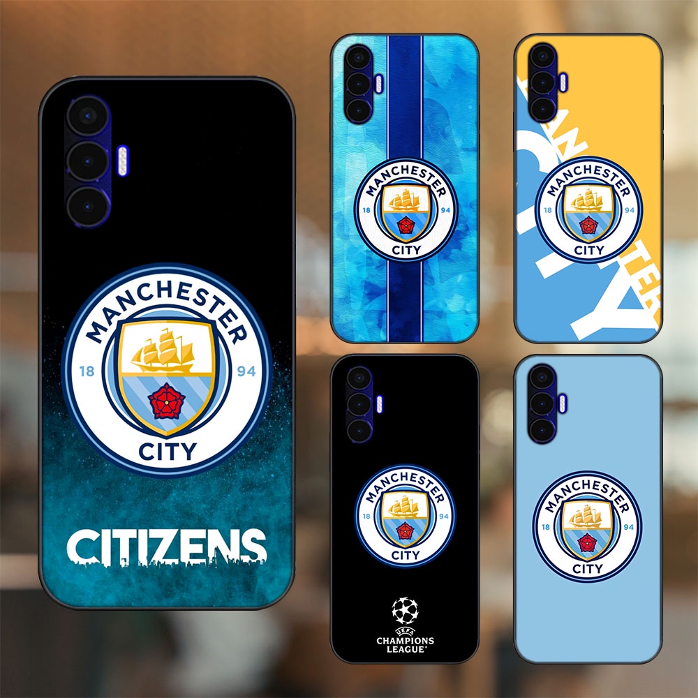 Ốp lưng Tecno Pova 3 viền đen in hình Manchester City MC