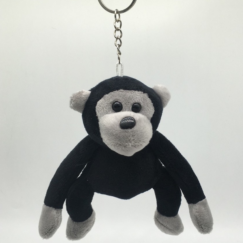 Móc khóa bằng bông treo balo hình khỉ đột leo cây