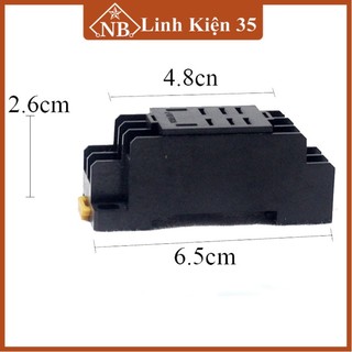Đế Relay Omron 8P PTF-8A (chất liệu: nhựa đen cứng)