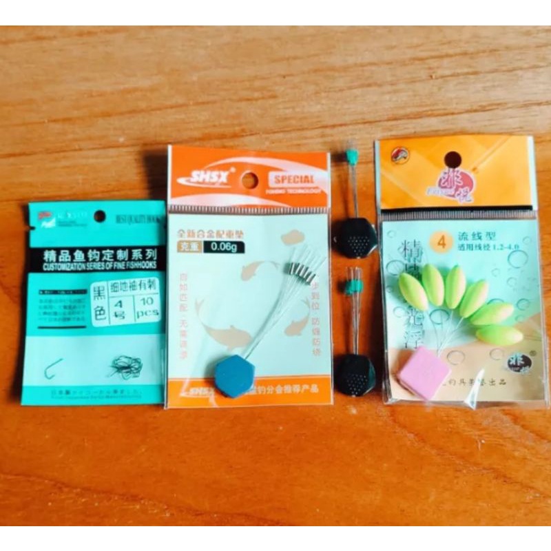 Combo câu cá nhỏ ,  phao chì câu cá mương , lưỡi câu cá mương , phao câu cá