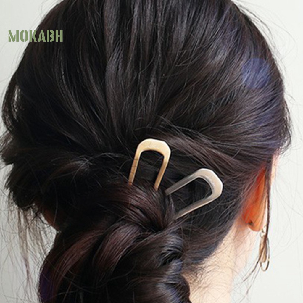Trâm Cài Tóc Hình Chữ U Bằng Hợp Kim Dùng Hàng Ngày Cho Bạn Gái