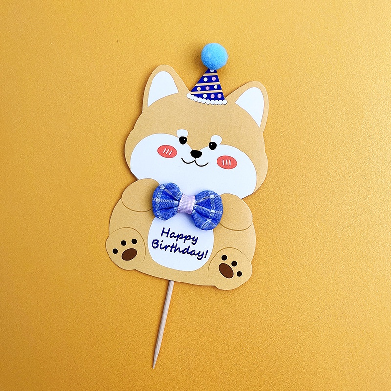 Phụ Kiện Trang Trí Bánh Kem Hình Động Vật Hoạt Hình Dễ Thương