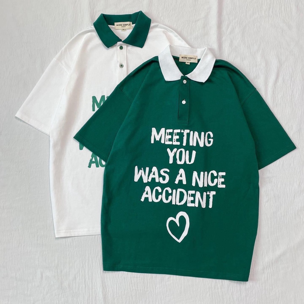 Áo thun Polo Meeting You chất liệu cotton 100% cực mát cực cool