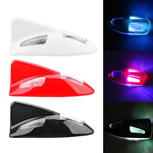 Ăng Ten Vây Cá Mập Có Đèn LED Nhấp Nháy Bảo Vệ Gắn Nóc Xe Hơi Dùng Năng Lượng Mặt Trời