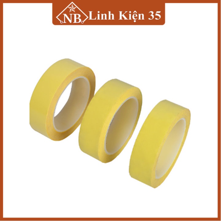 Băng dính quấn biến áp cao tần xung chiều rộng 20mm/25mm/30mm/35mm/40mm/50mm/60mm chịu nhiệt độ cao cuộn dài 66 mét