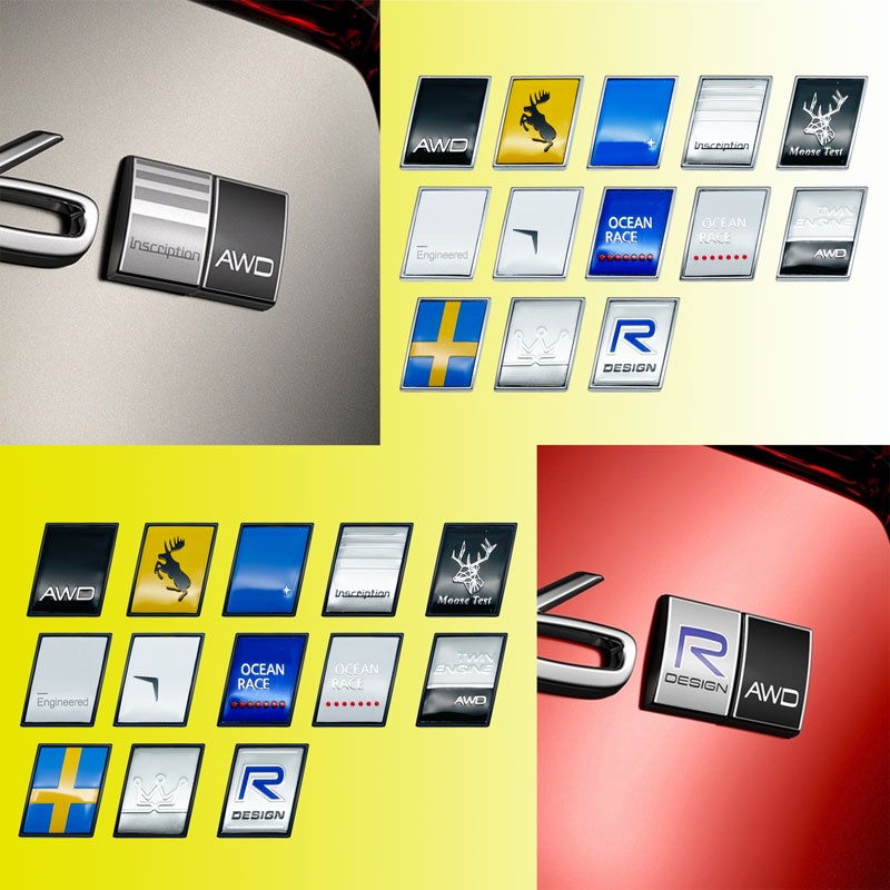 Miếng Dán Kim Loại Trang Trí Xe Hơi Volvo Ocean XC40 XC60 XC90 V40 V60 C90