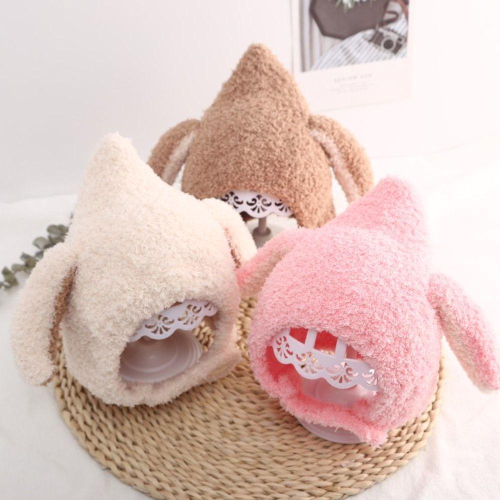 Mũ Tai Thỏ Dày Dặn Giữ Ấm Phong Cách Hàn Quốc Đáng Yêu Dành Cho Bé