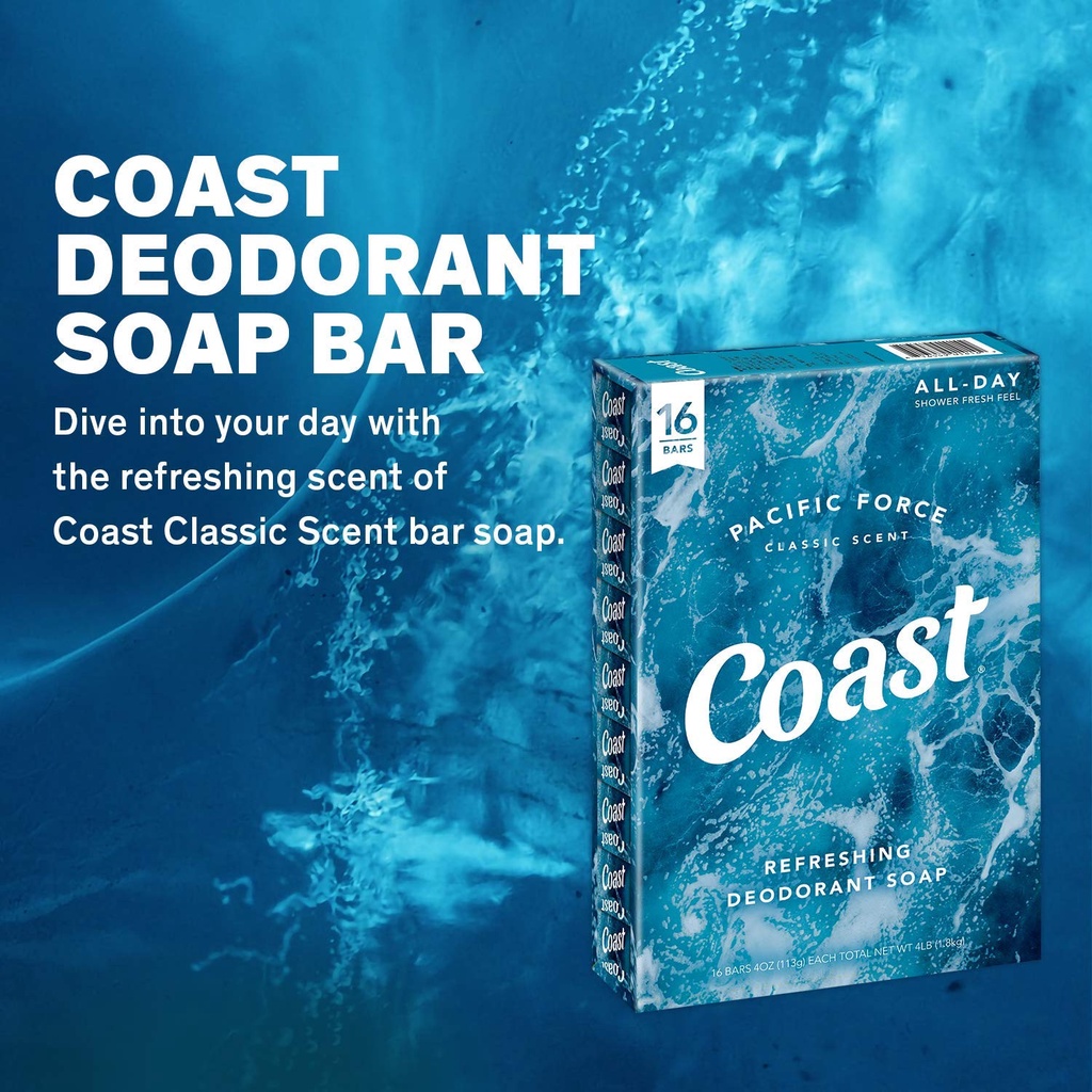 SET 4 THỎI XÀ PHÒNG COAST  - Hàng Nhập USA Chính Hãng