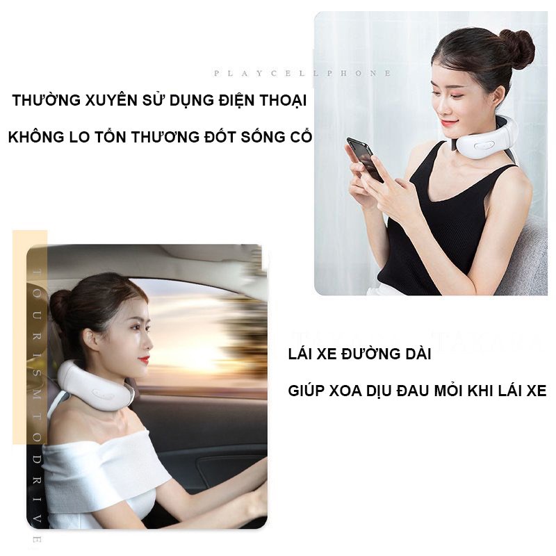 Máy Mát Xa Cổ Vai Gáy booster KONKA H99 ,  Massage Xung Điện Giảm Đau Mỏi Với 8 Đầu Massage , Làm Ấm Nóng