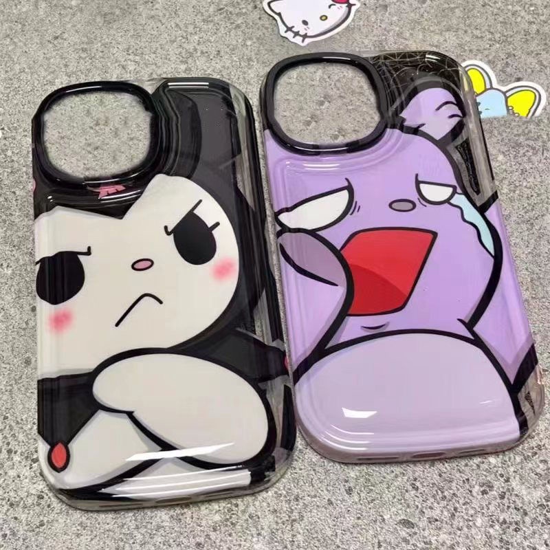 Ốp Điện Thoại Mềm Họa Tiết Angry Kuromi Dễ Thương Cho Iphone 14Promax 11 12 14 XSMAX 11 Pro
