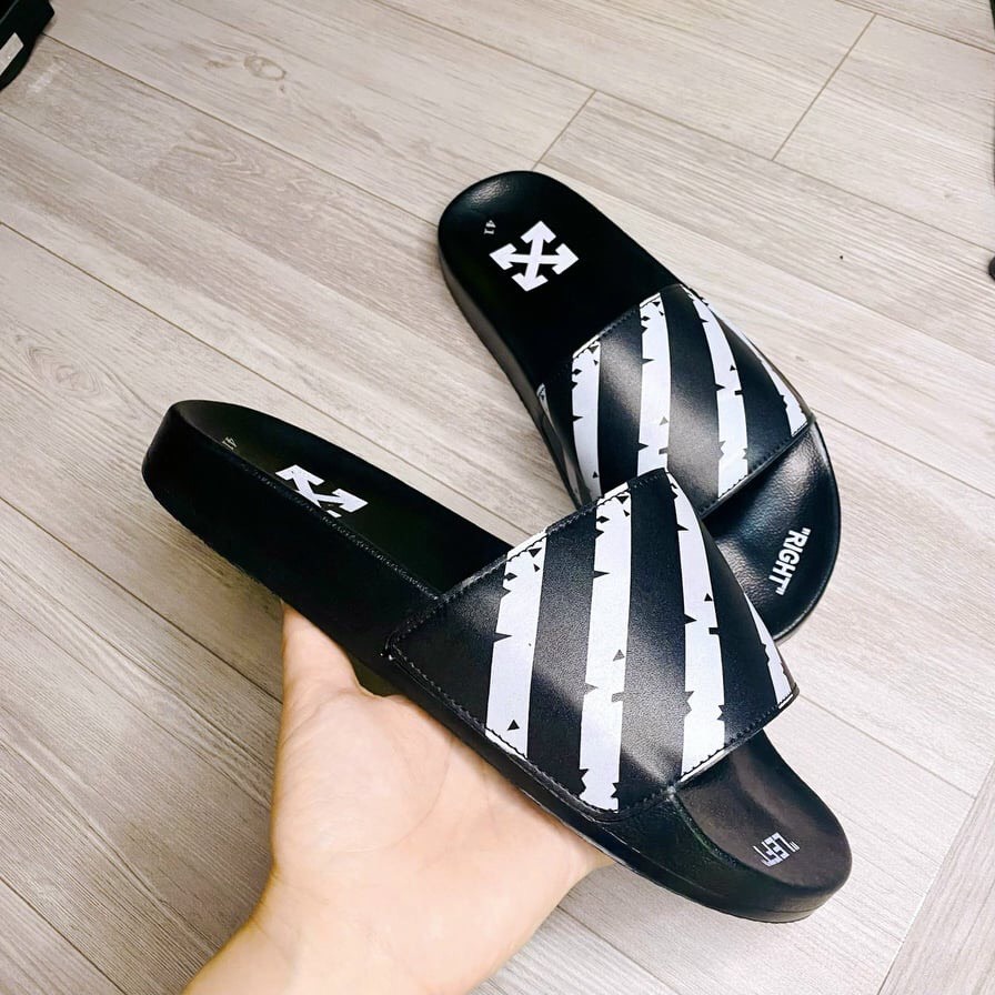 Dép Nam Thom Browne Đế Cao Su  - Dép Nam Quai Ngang Đế Đúc Cao Su Non Siêu Êm Chân