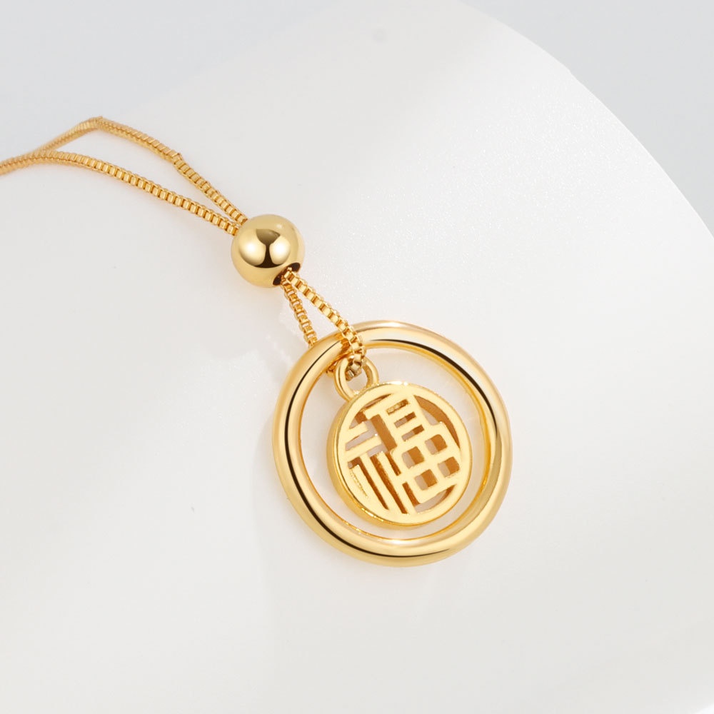 Vòng cổ Vàng Mặt Hình Luật Fu Thời Trang