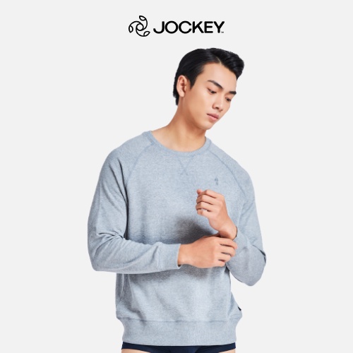 Áo Sweater Nam Jockey Chống Nhăn Màu Xám Nhạt USA Originals - J1178