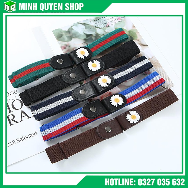 Thắt Lưng Khóa Bấm Co Giãn Nhiều Màu Sắc Cho Nữ Đa Năng, Tiện Dụng
