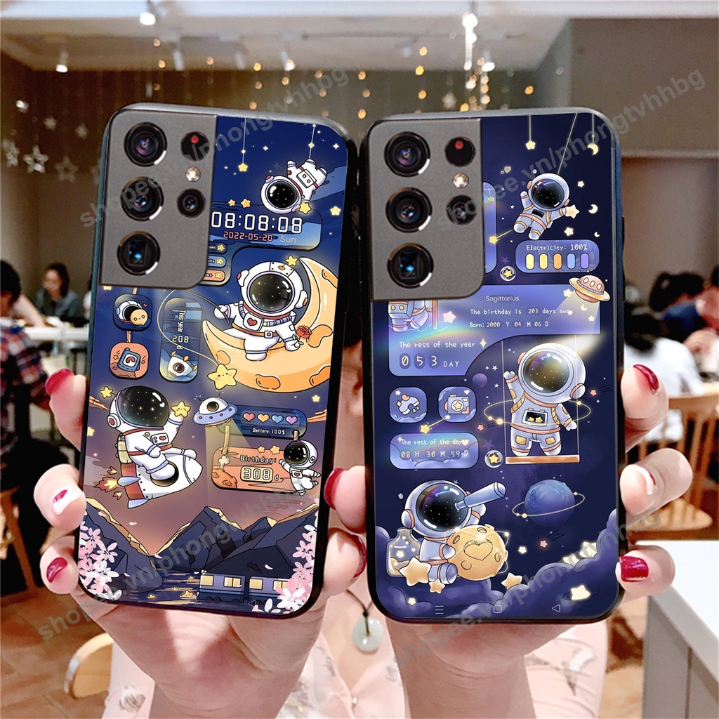 Ốp lưng Samsung S21 / S21 FE / S21 Plus / S21+ / S21 Ultra phi hành gia hoạt hình 3D cute giá rẻ
