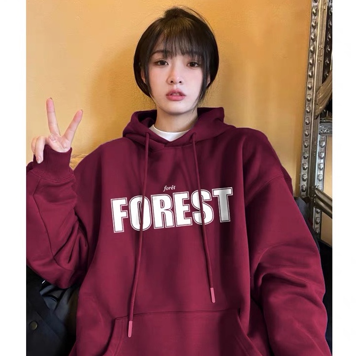 Áo Nỉ Hoodie Đỏ Mận FOREST, Áo Nỉ Mũ Rộng Hot Nhất Mùa Đông 2022 𝘽𝙮.𝘾𝙖𝙢𝙘𝙖𝙢 | BigBuy360 - bigbuy360.vn