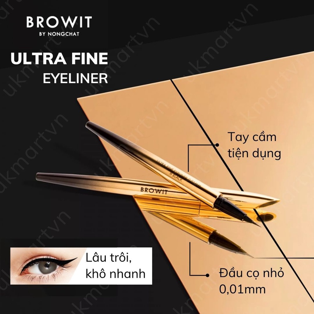 Bút Kẻ Mắt Nước Browit Nongchat Ultra Fine Eyeliner 0.01MM