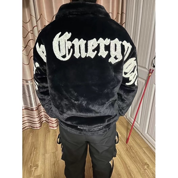 Áo Khoác Lông Nhung Cổ Trụ Lót Phao