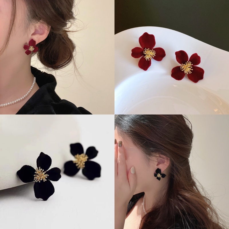 Bông Tai Mạ Bạc 925 Hình Bông Hoa Xinh Xắn Dành Cho Nữ