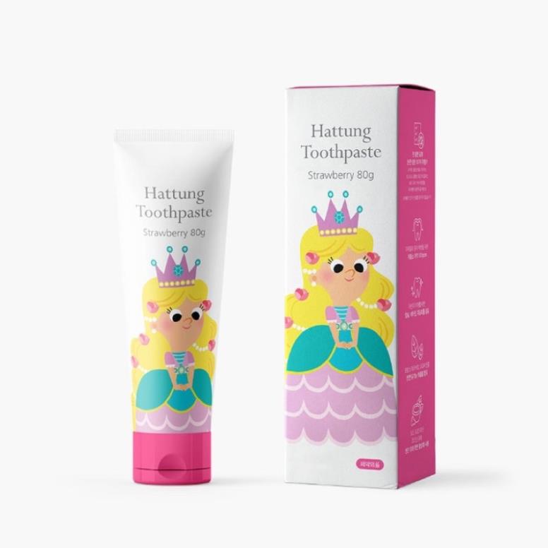 Kem đánh răng hữu cơ Hattung Cho bé nội địa Hàn Quốc