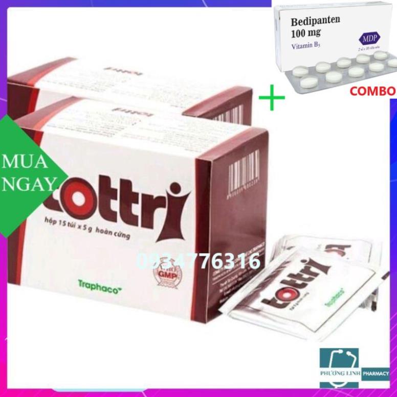 Combo Bedipanten 100mg +  TOTTRI Trapaco Hộp 15 gói * 5 g hoàn cứng