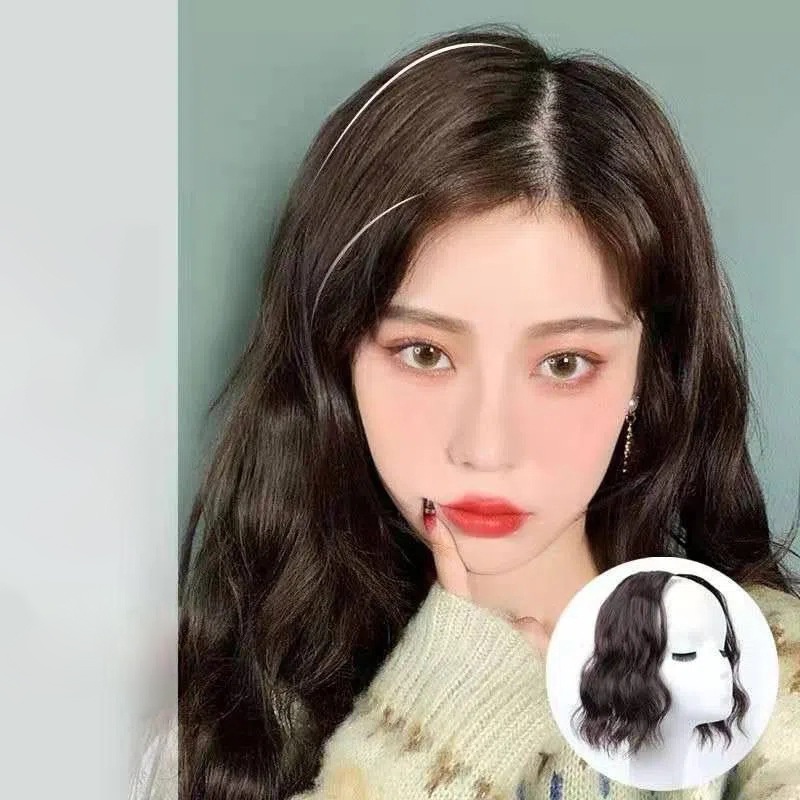 Cod Qipin Tóc Giả Xoăn Bồng Bềnh Tự Nhiên Vô Hình Hàn Quốc Cho Cả Hai Mặt